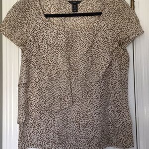 H&M cheeta print blouse